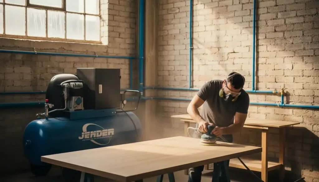 compresor de aire funcionando correctamente